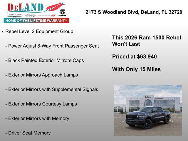 new 2026 Ram 1500 car, priced at $63,940