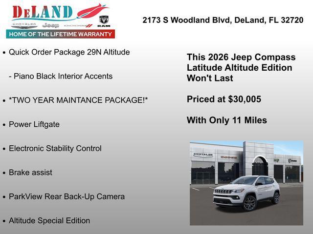 new 2026 Jeep Compass car, priced at $28,005
