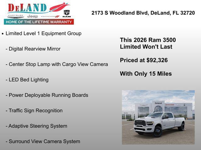 new 2026 Ram 3500 car, priced at $92,326
