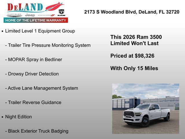 new 2026 Ram 3500 car, priced at $98,326