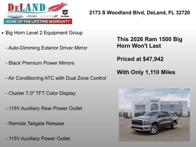 new 2026 Ram 1500 car, priced at $47,942