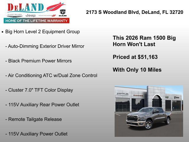 new 2026 Ram 1500 car, priced at $51,163