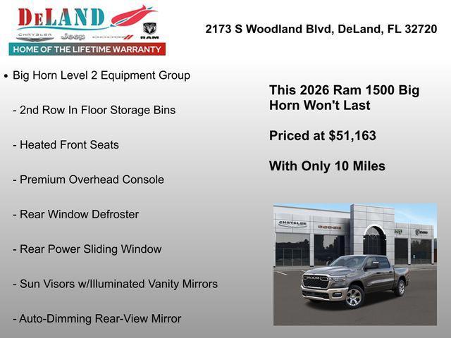 new 2026 Ram 1500 car, priced at $51,163