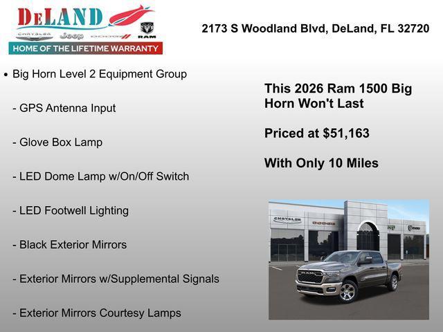new 2026 Ram 1500 car, priced at $51,163