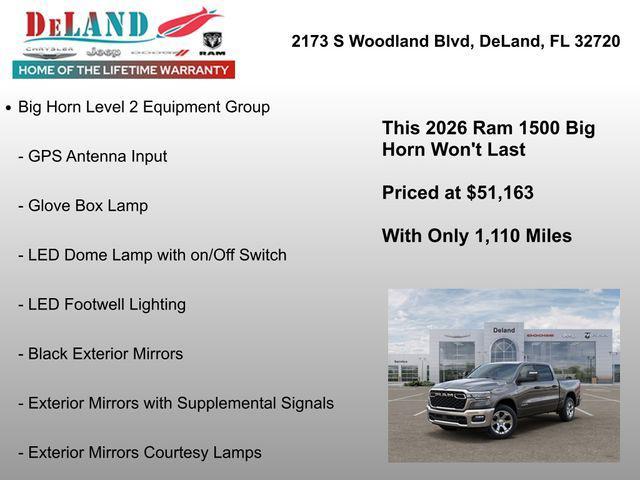 new 2026 Ram 1500 car, priced at $51,163