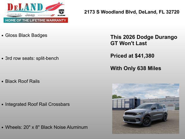 new 2026 Dodge Durango car, priced at $41,380