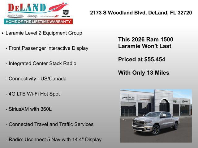 new 2026 Ram 1500 car, priced at $55,454