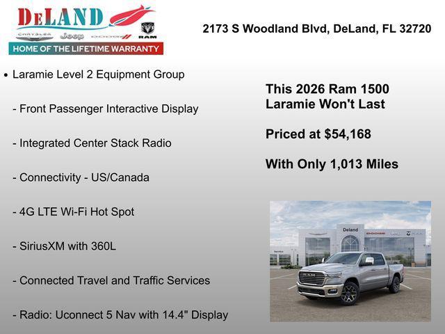 new 2026 Ram 1500 car, priced at $54,168