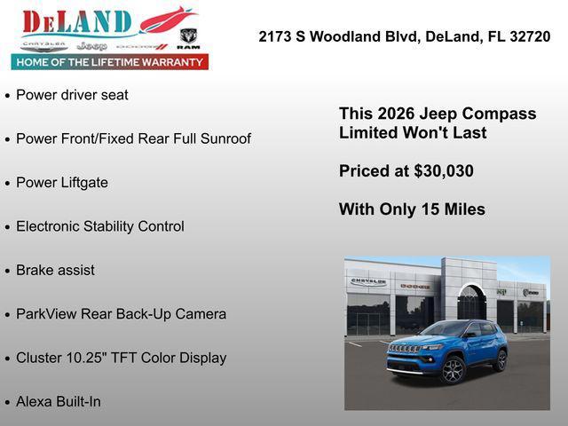 new 2026 Jeep Compass car, priced at $29,668