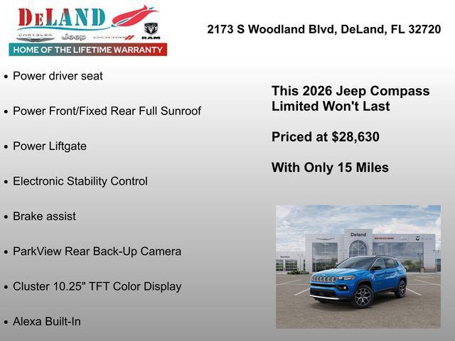 new 2026 Jeep Compass car, priced at $28,630