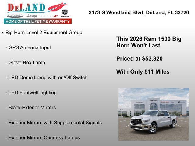 new 2026 Ram 1500 car, priced at $53,820