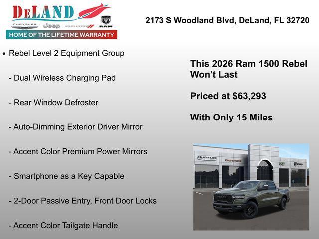 new 2026 Ram 1500 car, priced at $63,293