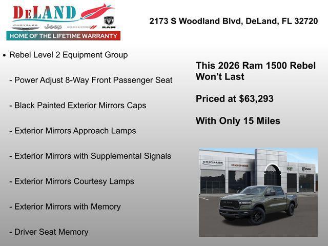 new 2026 Ram 1500 car, priced at $63,293