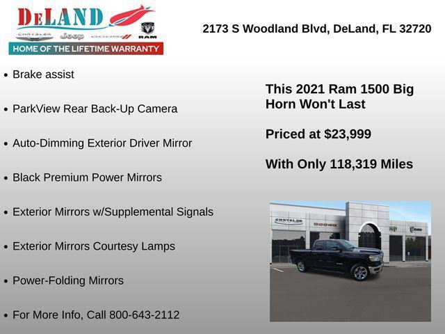 used 2021 Ram 1500 car, priced at $23,999