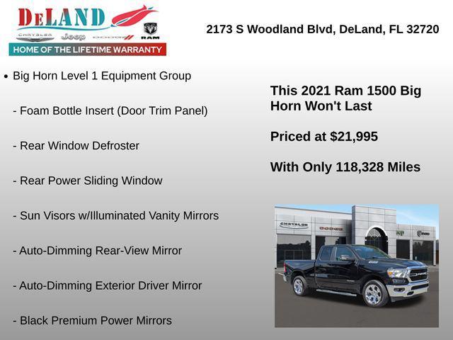 used 2021 Ram 1500 car, priced at $21,995