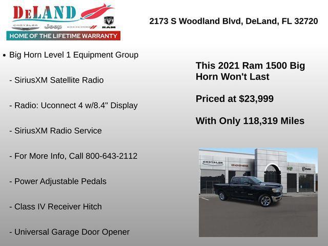 used 2021 Ram 1500 car, priced at $23,999