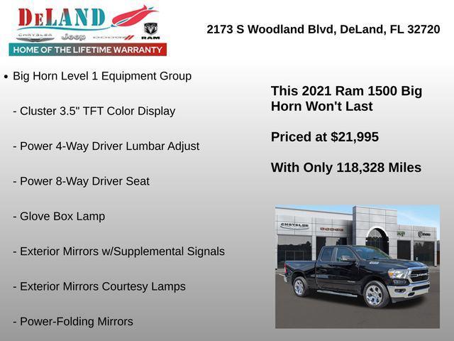 used 2021 Ram 1500 car, priced at $21,995