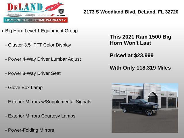 used 2021 Ram 1500 car, priced at $23,999