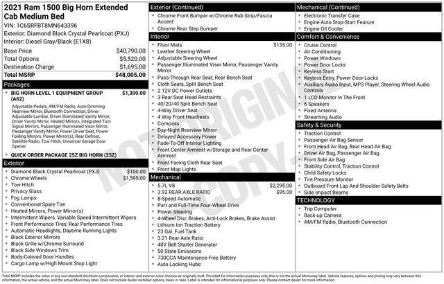used 2021 Ram 1500 car, priced at $23,999