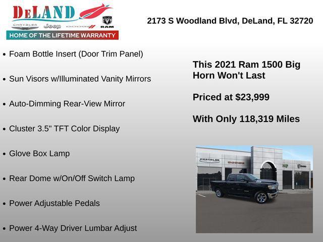 used 2021 Ram 1500 car, priced at $23,999