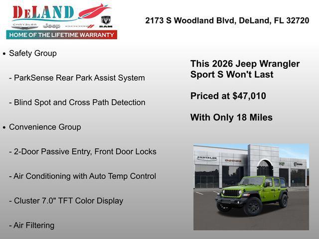 new 2026 Jeep Wrangler car, priced at $47,010