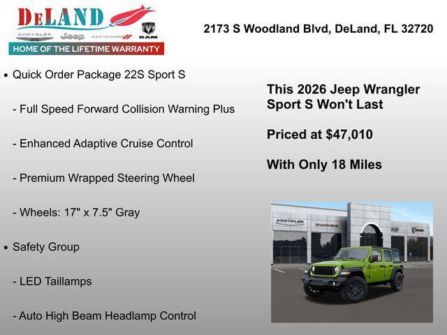 new 2026 Jeep Wrangler car, priced at $47,010