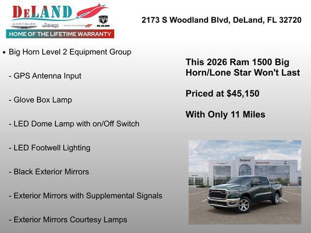 new 2026 Ram 1500 car, priced at $45,150