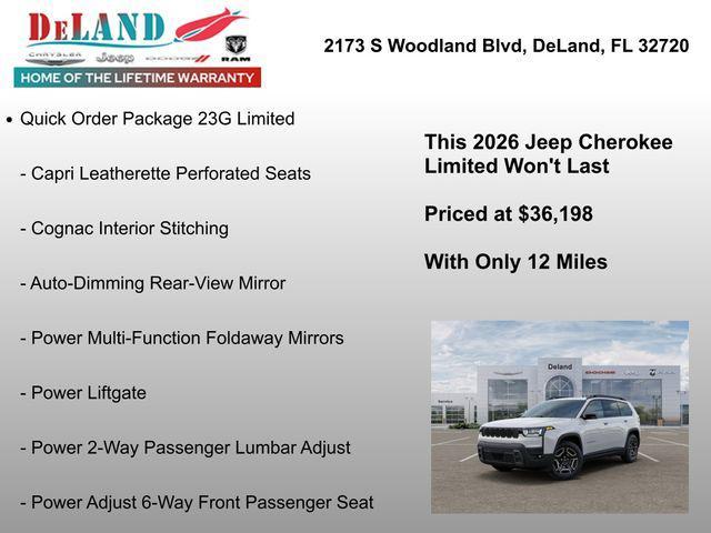 new 2026 Jeep Cherokee car, priced at $36,198