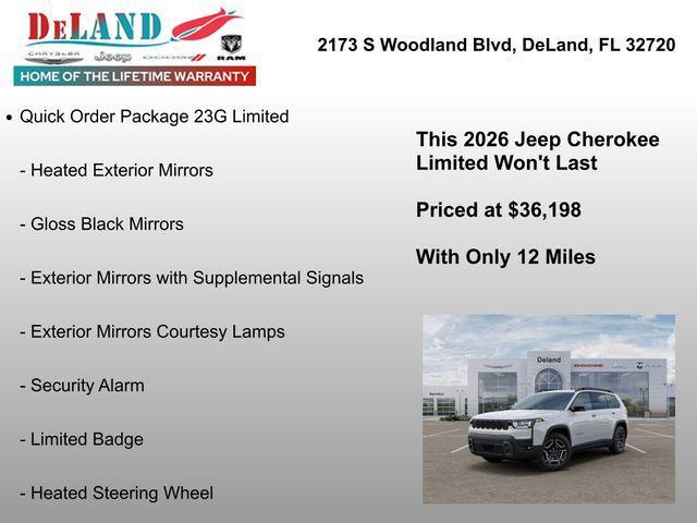 new 2026 Jeep Cherokee car, priced at $36,198