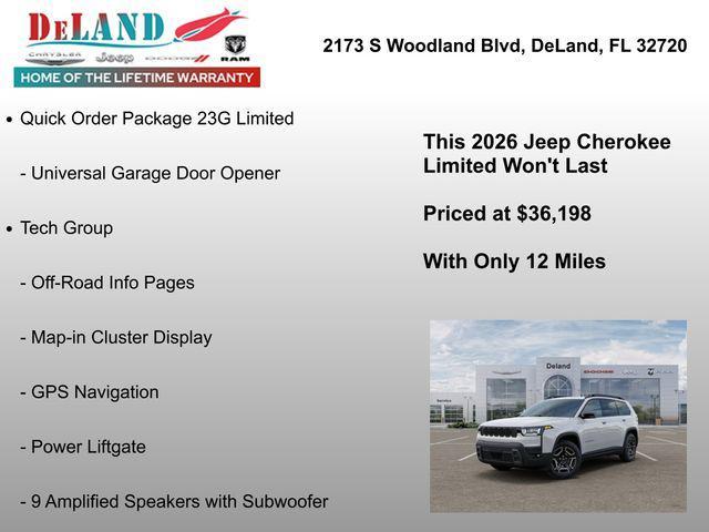 new 2026 Jeep Cherokee car, priced at $36,198