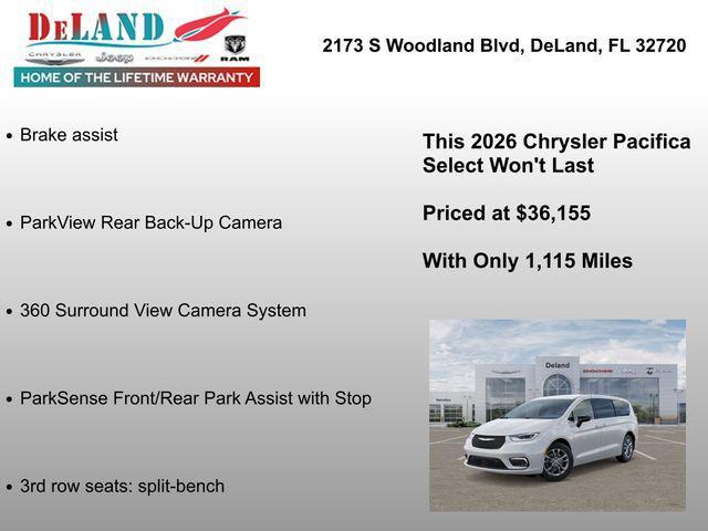 new 2026 Chrysler Pacifica car, priced at $36,155