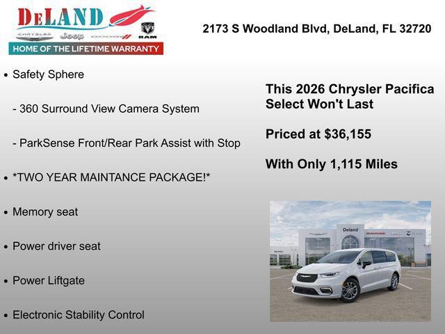 new 2026 Chrysler Pacifica car, priced at $36,155