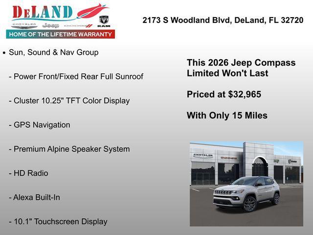 new 2026 Jeep Compass car, priced at $32,369