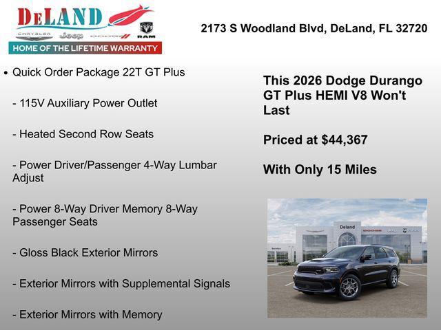 new 2026 Dodge Durango car, priced at $44,367