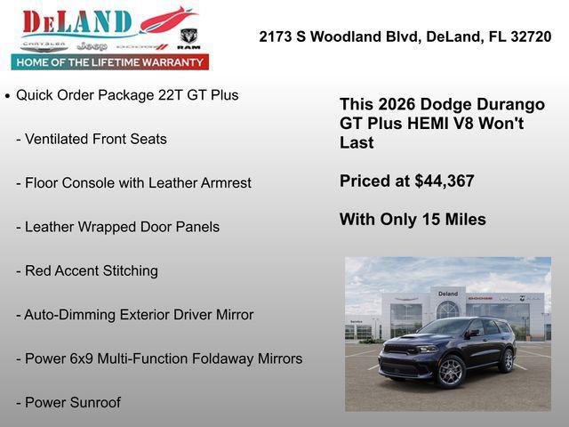 new 2026 Dodge Durango car, priced at $44,367