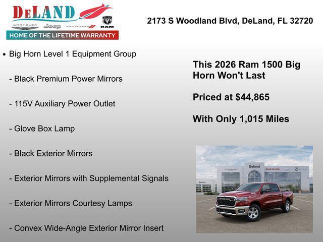 new 2026 Ram 1500 car, priced at $44,865