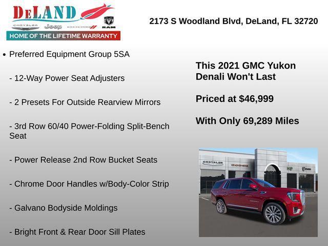 used 2021 GMC Yukon car, priced at $46,999