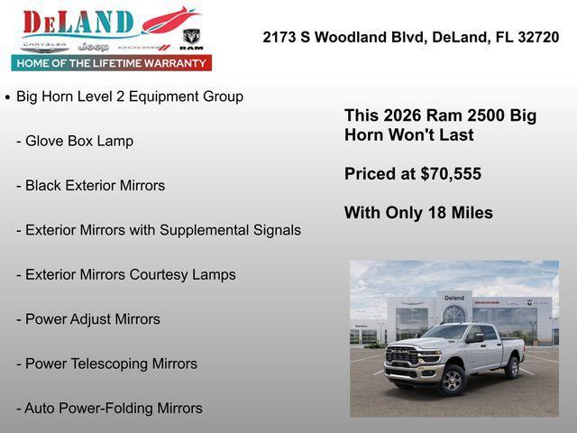 new 2026 Ram 2500 car, priced at $70,555