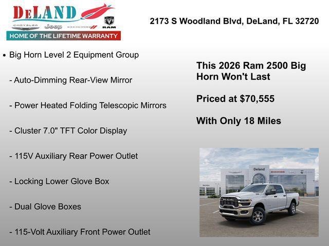 new 2026 Ram 2500 car, priced at $70,555