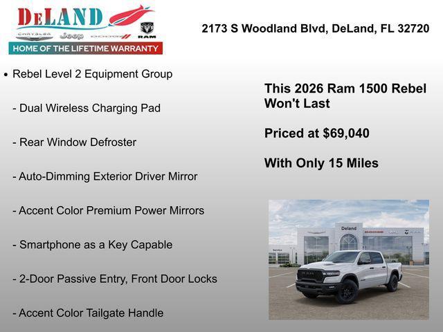 new 2026 Ram 1500 car, priced at $69,040