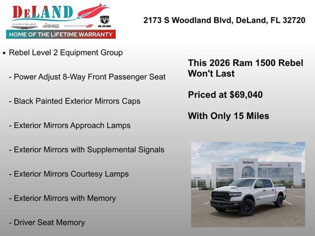 new 2026 Ram 1500 car, priced at $69,040