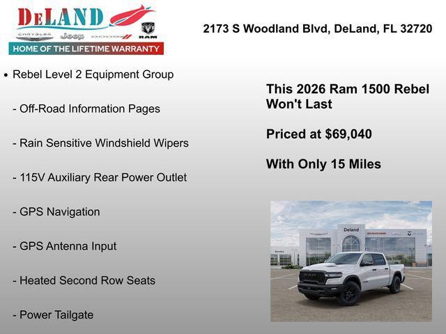 new 2026 Ram 1500 car, priced at $69,040