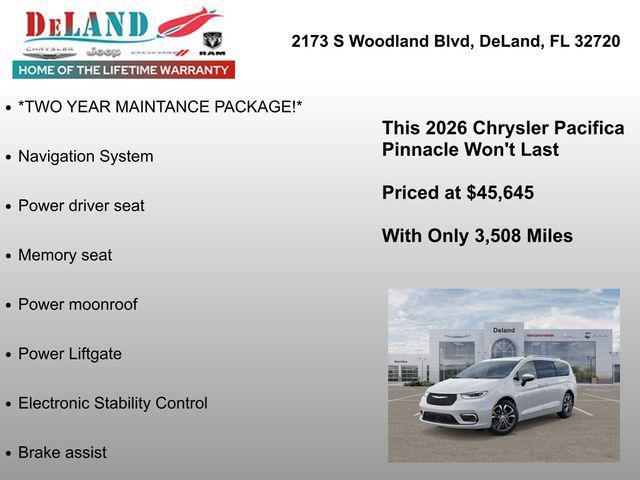 new 2026 Chrysler Pacifica car, priced at $45,645