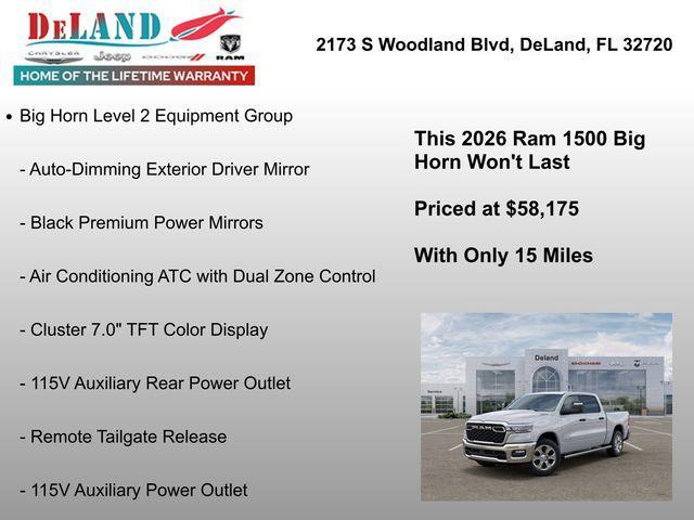 new 2026 Ram 1500 car, priced at $58,175
