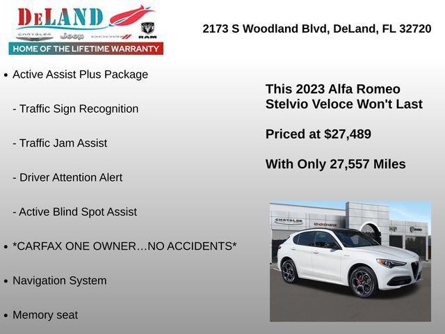 used 2023 Alfa Romeo Stelvio car, priced at $27,489