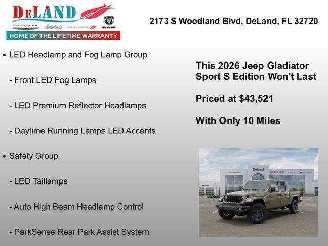new 2026 Jeep Gladiator car, priced at $43,521