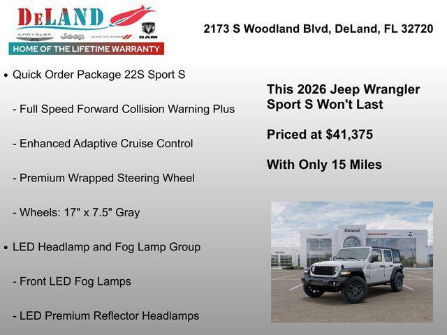 new 2026 Jeep Wrangler car, priced at $41,375