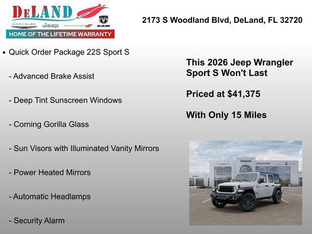 new 2026 Jeep Wrangler car, priced at $41,375