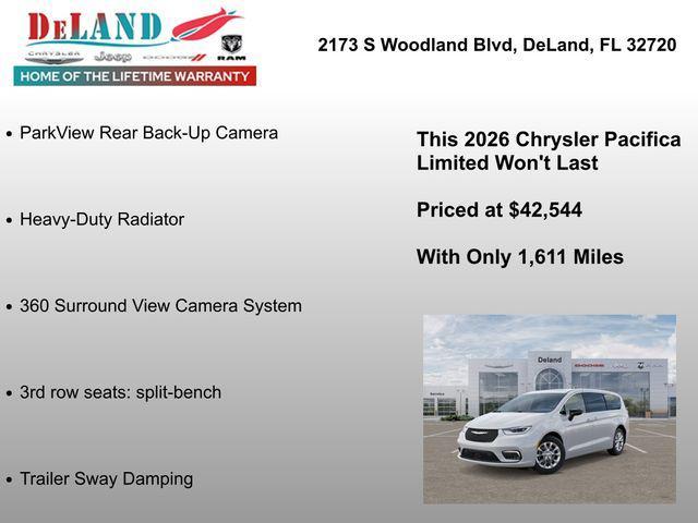 new 2026 Chrysler Pacifica car, priced at $42,544