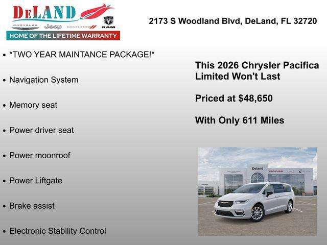 new 2026 Chrysler Pacifica car, priced at $48,650